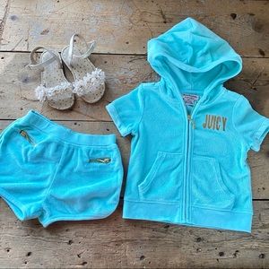 Juicy Couture terrycloth short suit size 3